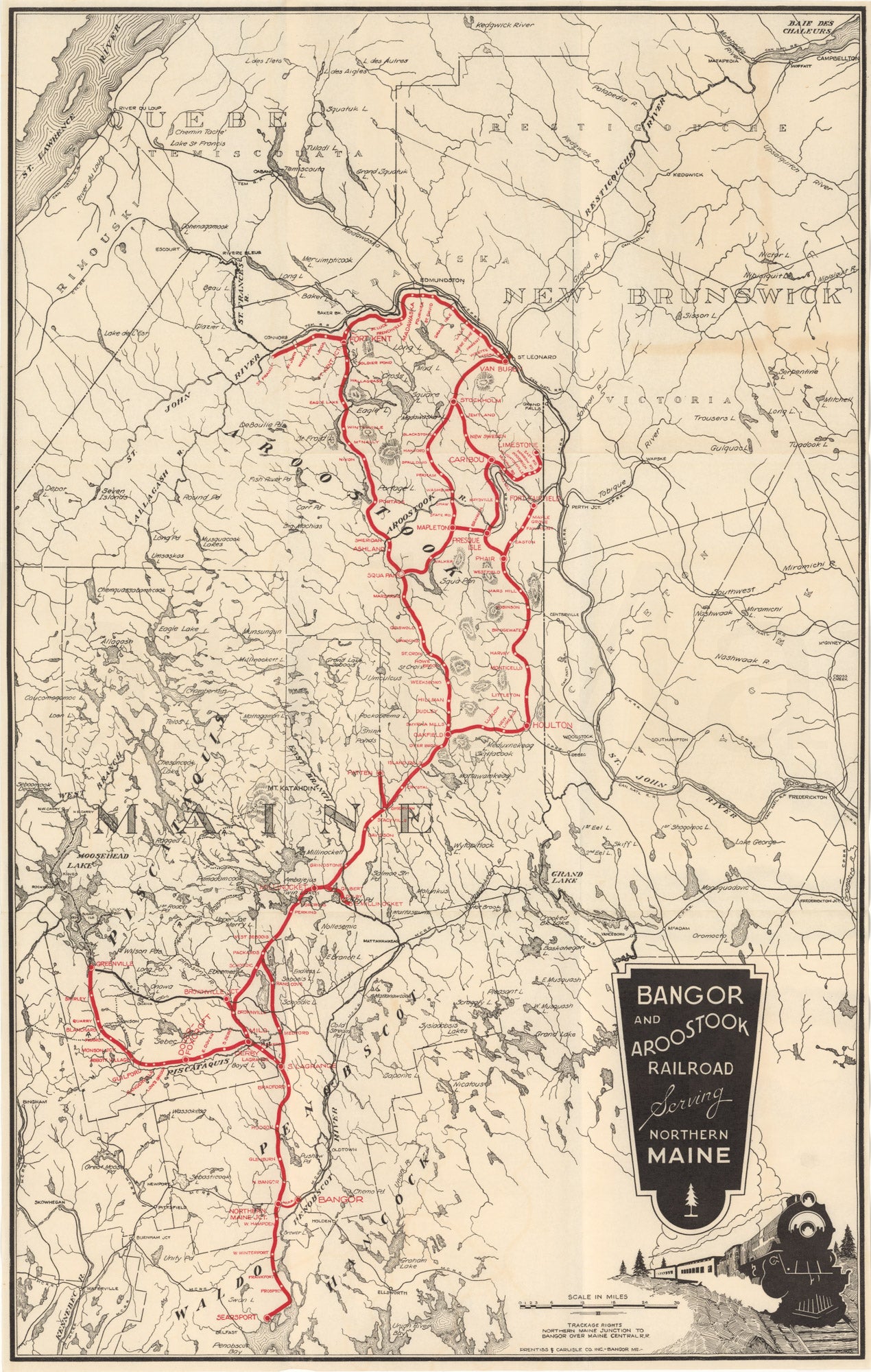 Maine Railroad Maps – Wardmaps Llc