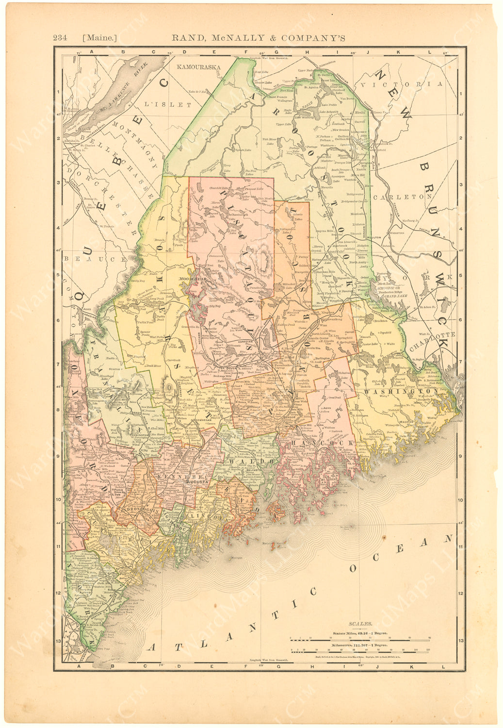 State Maps Of Maine – Wardmaps Llc