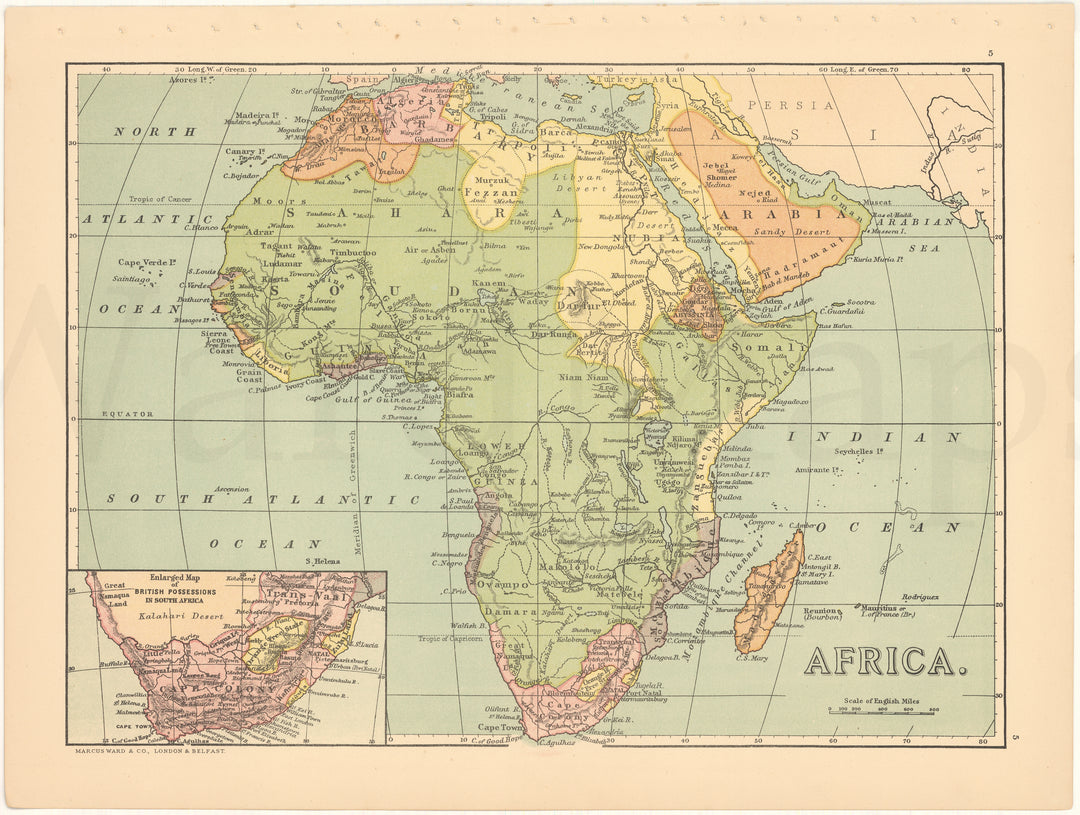 Africa circa 1880