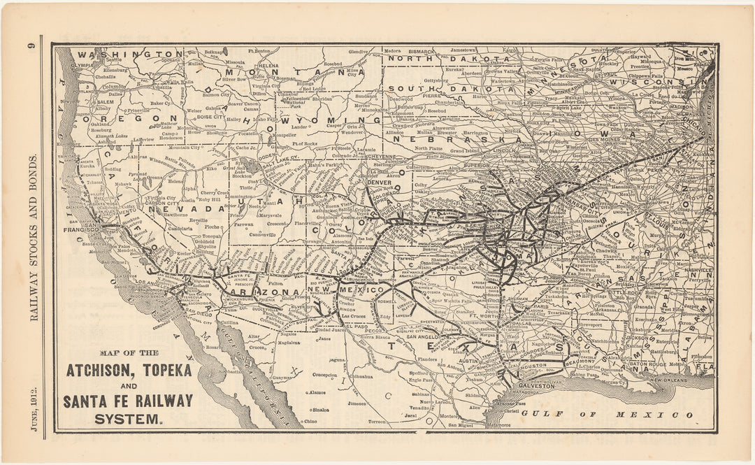 Atchison, Topeka & Santa Fe Railway System 1912