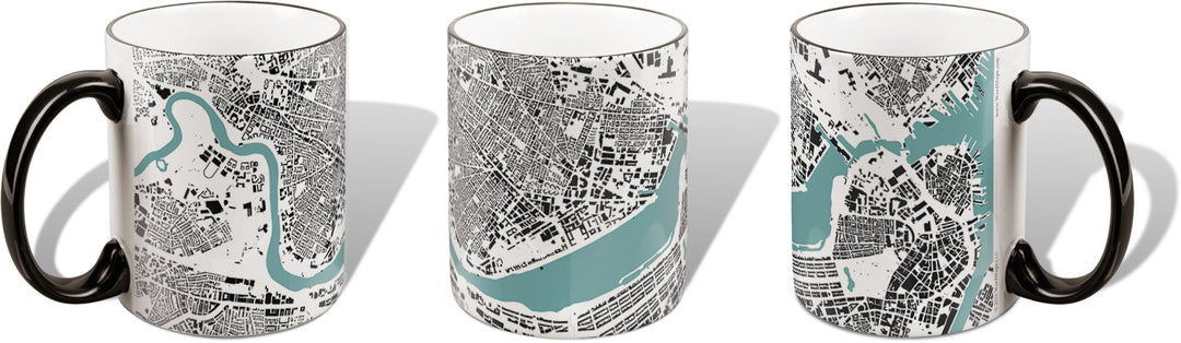 Boston, Cambridge, and Charles River GIS Map Mug