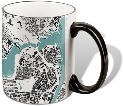 Boston, Cambridge, and Charles River GIS Map Mug