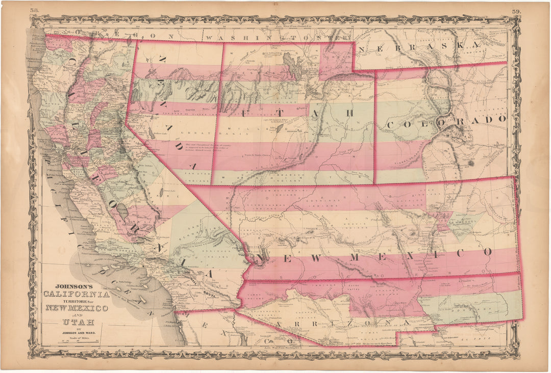 Arizona, California, Colorado, Nevada, New Mexico, and Utah 1862