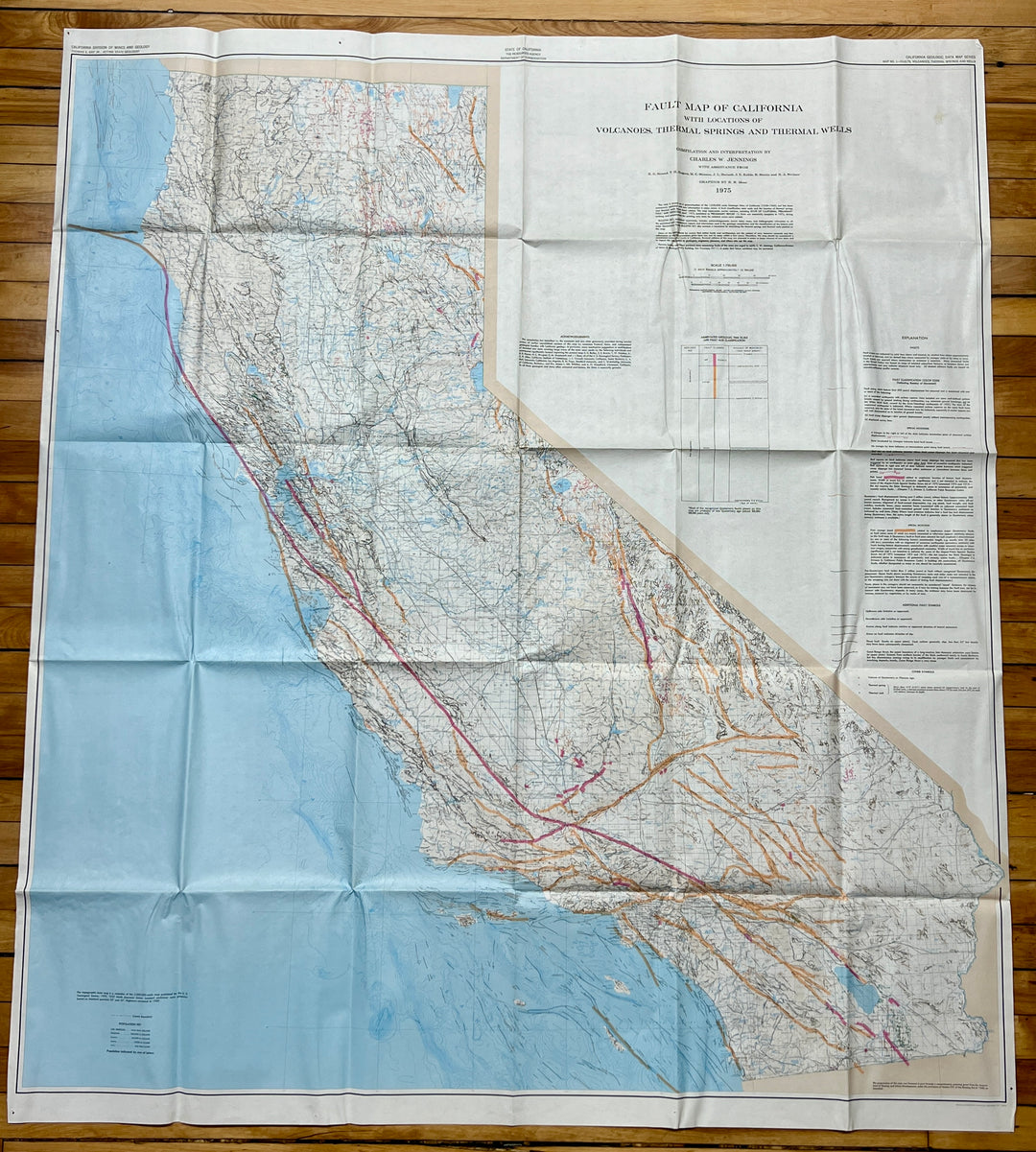 California Fault Map 1975