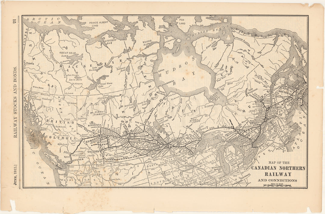 Canadian Northern Railway and Connections 1912
