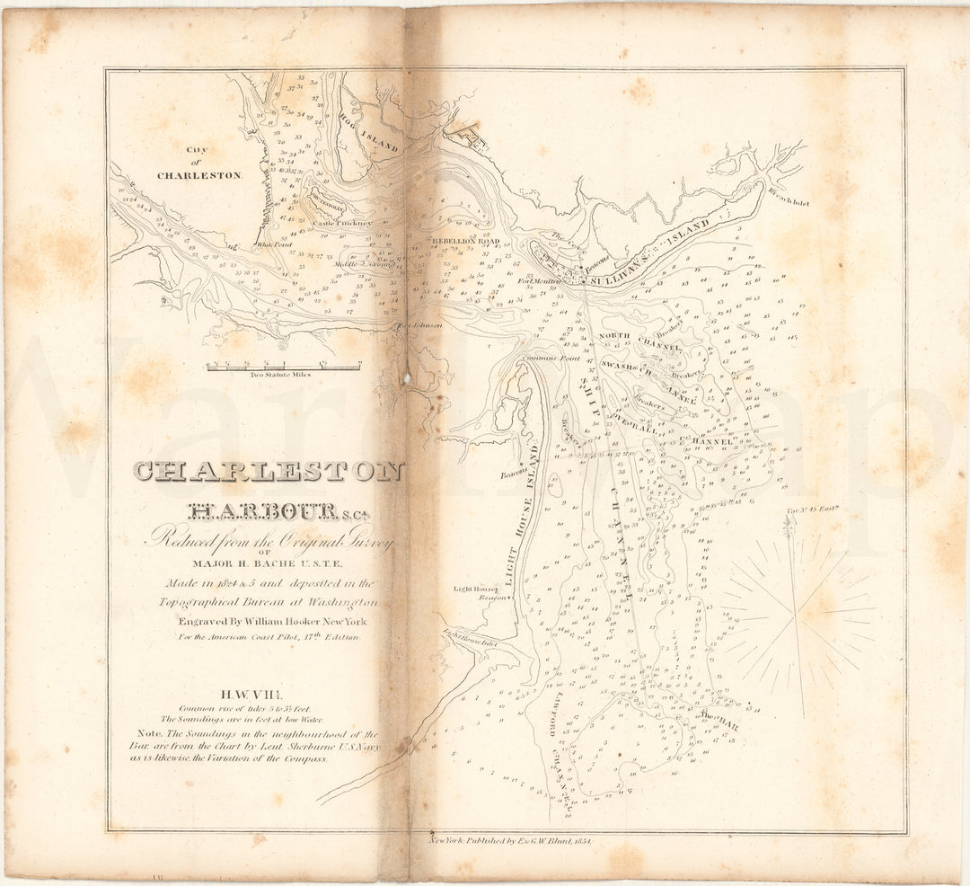 Charleston Harbor, South Carolina 1854