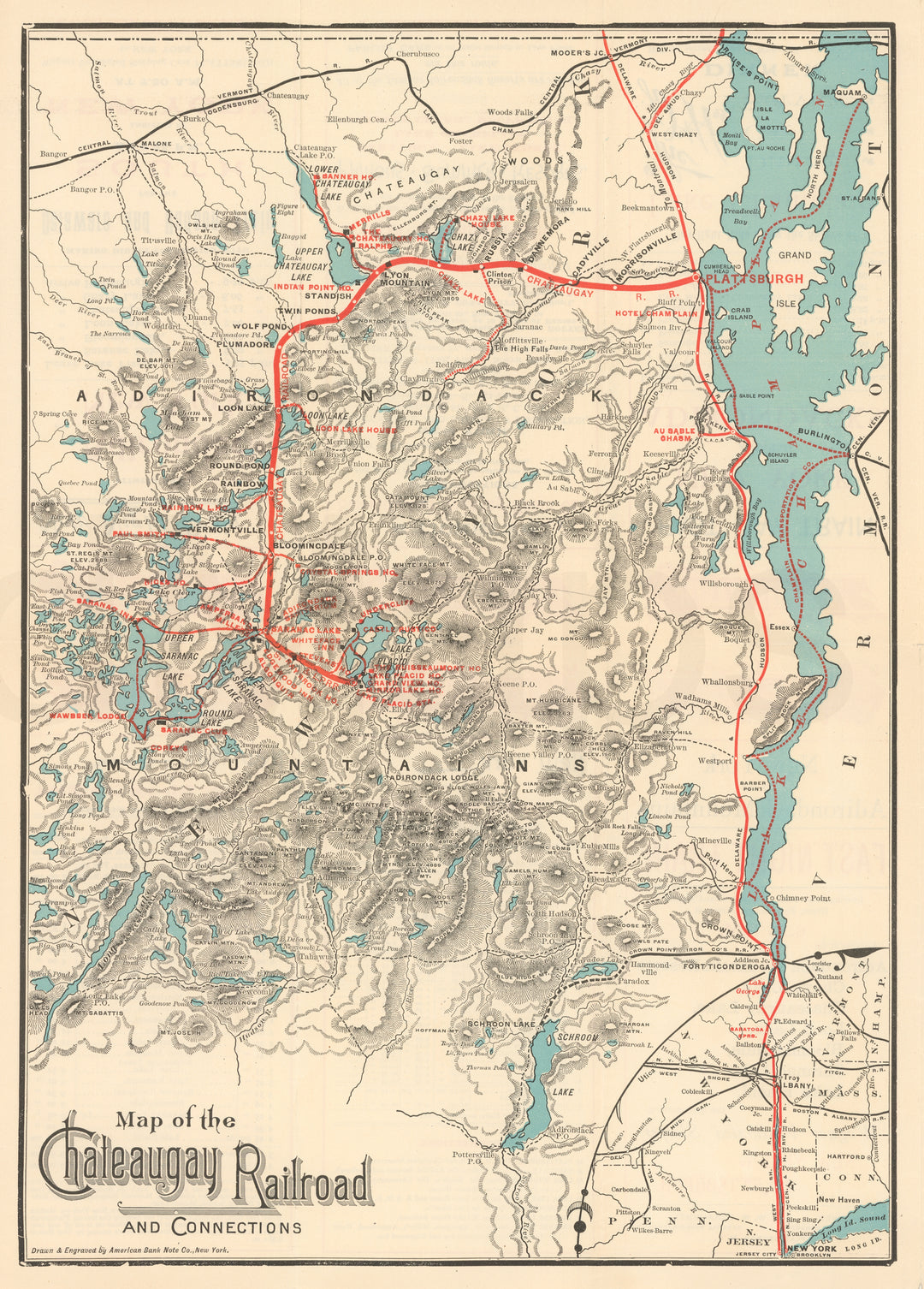Chateaugay Railroad, Adirondacks, New York 1899