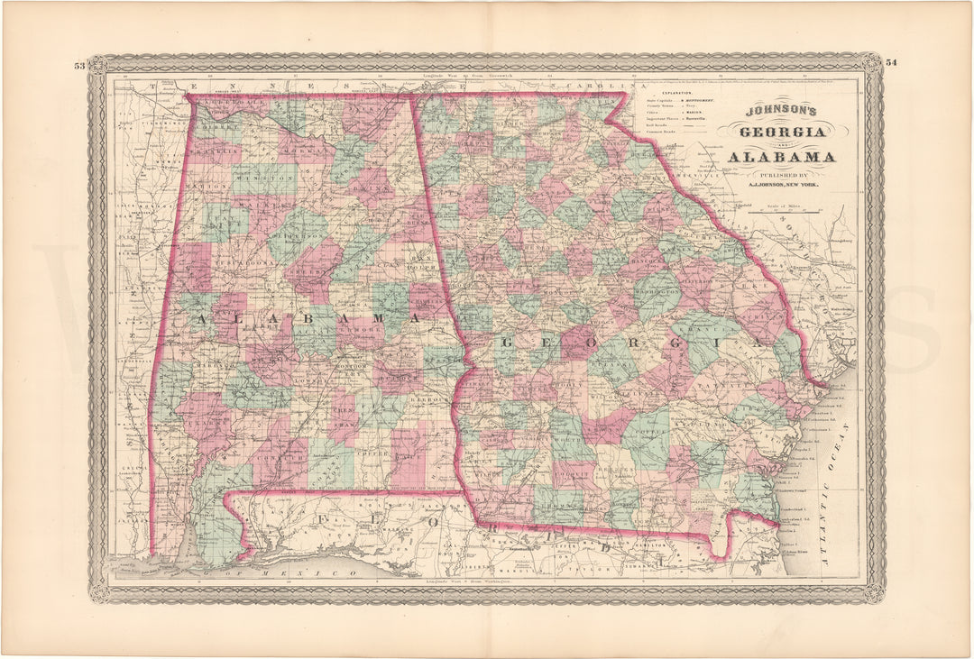 Alabama and Georgia 1870
