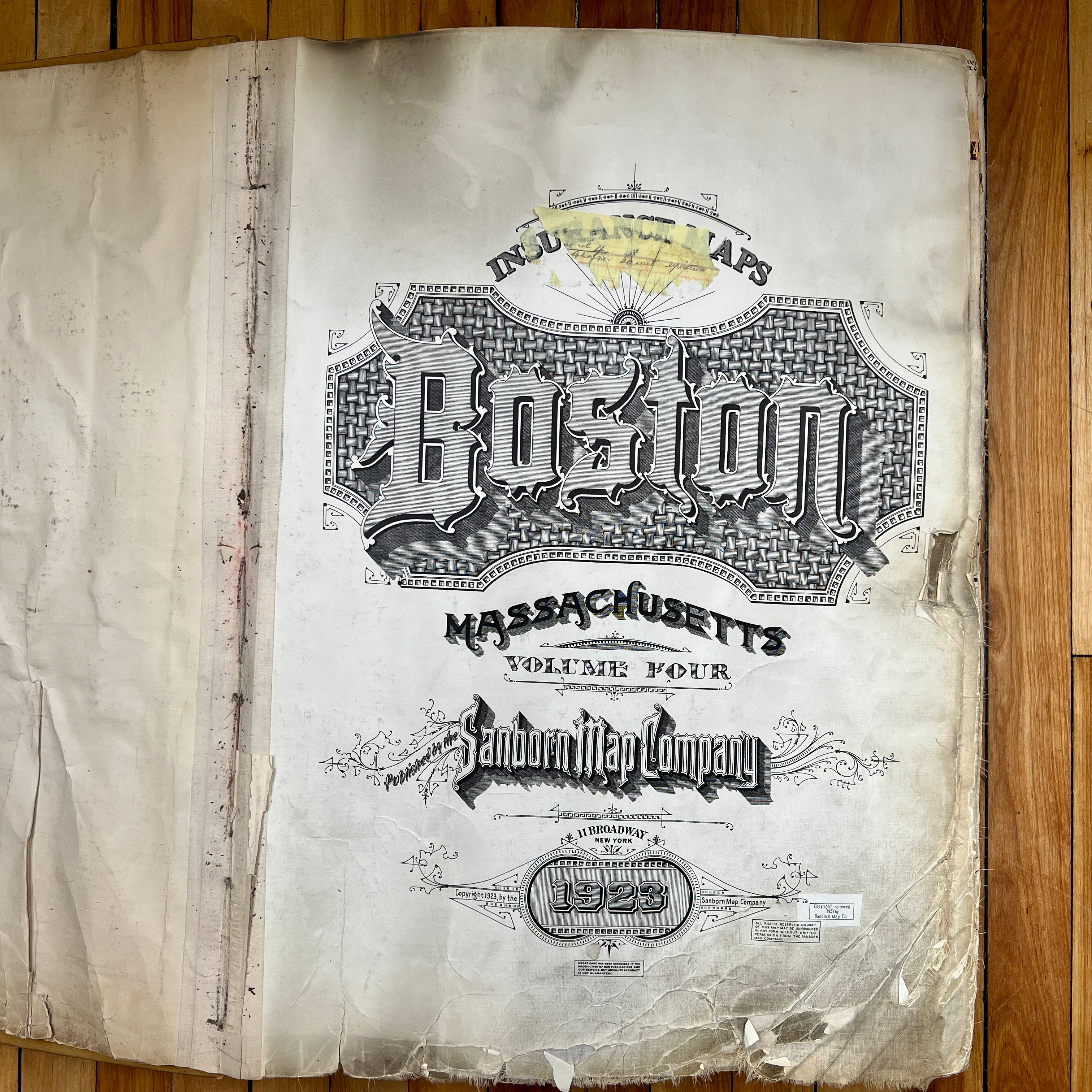 Boston, Massachusetts Vol. 4 1923/1955 Sanborn Fire Insurance Co. Atlas (South Boston & Dorchester)