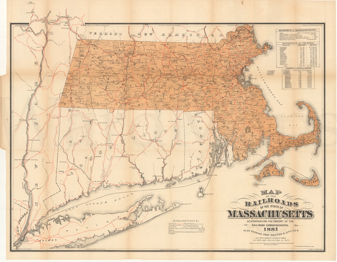 Massachusetts Railroads 1881