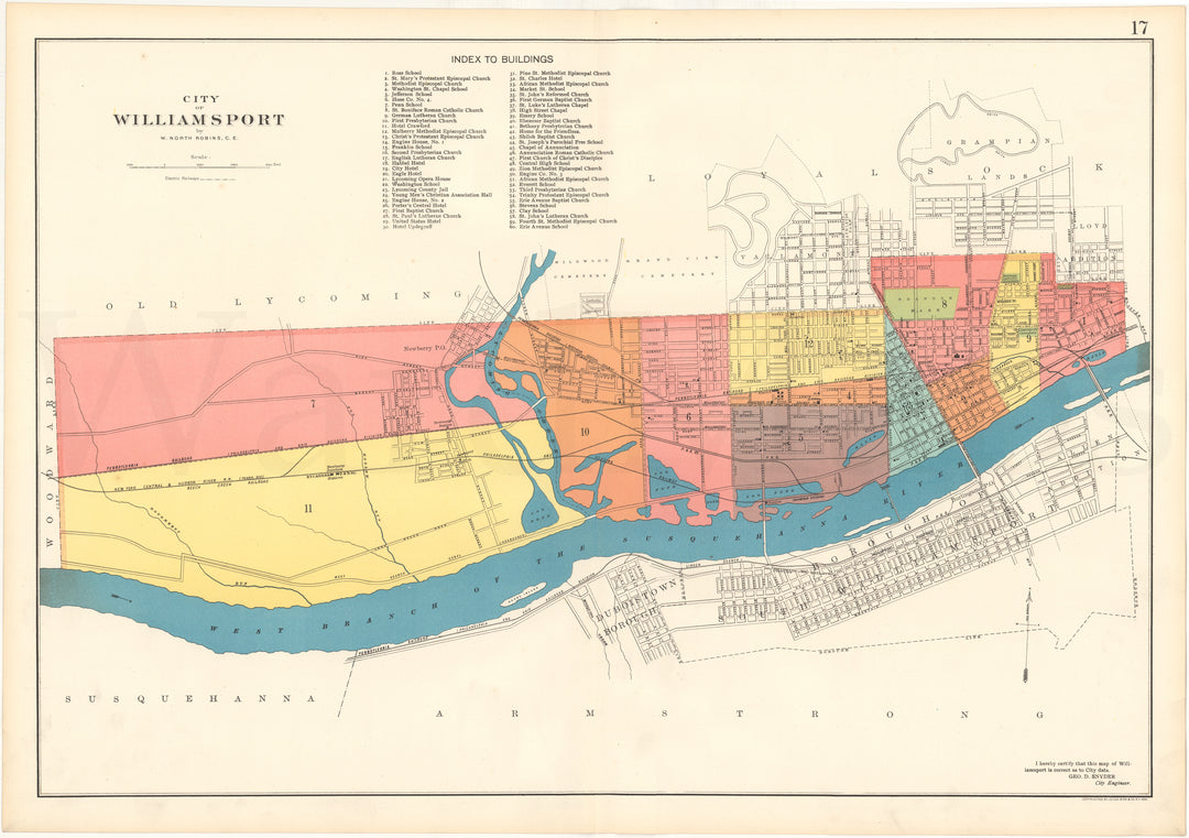 Pennsylvania 1901 Plate 17: Williamsport