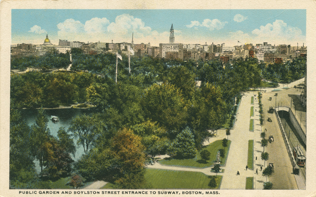 Boylston Street Subway Incline and Public Garden, Boston, Massachusetts
