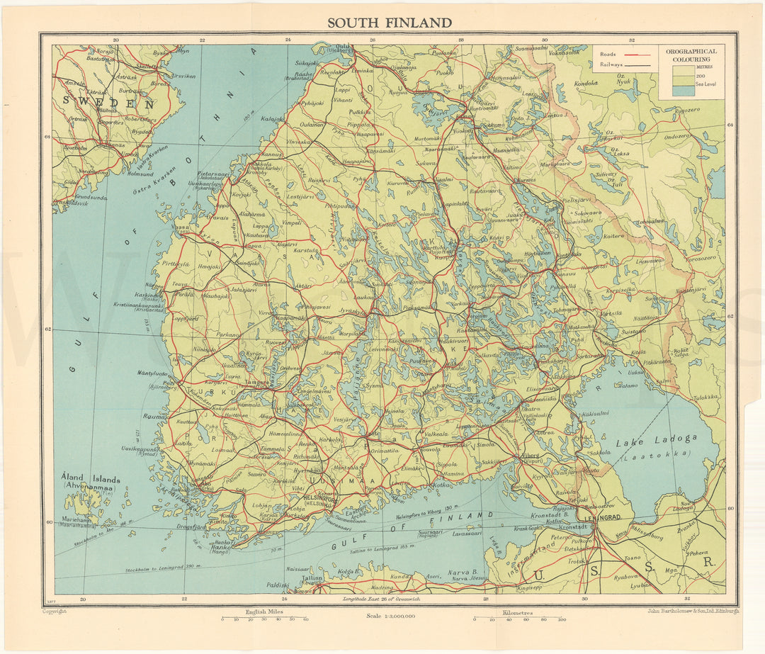 Finland 1936 (South Part)