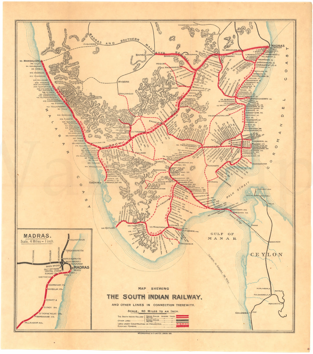 South Indian Railway, India 1910/13
