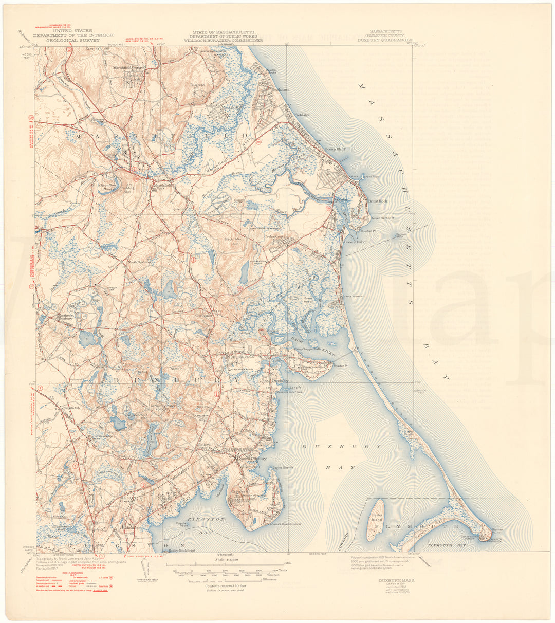 USGS Massachusetts: Duxbury Sheet 1948
