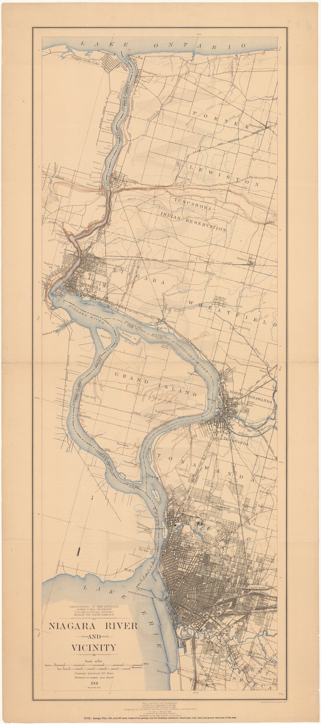 USGS New York: Niagara River 1901