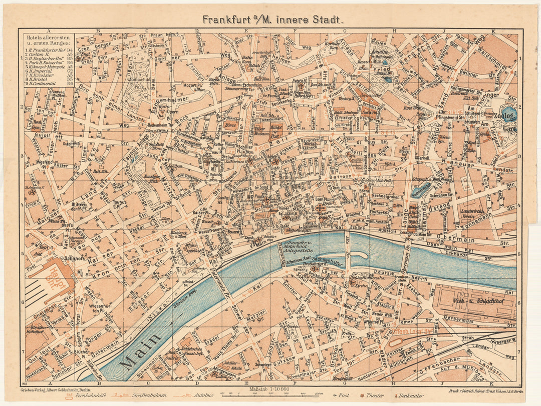 Frankfurt am Main, Germany 1935: Inner Stadt