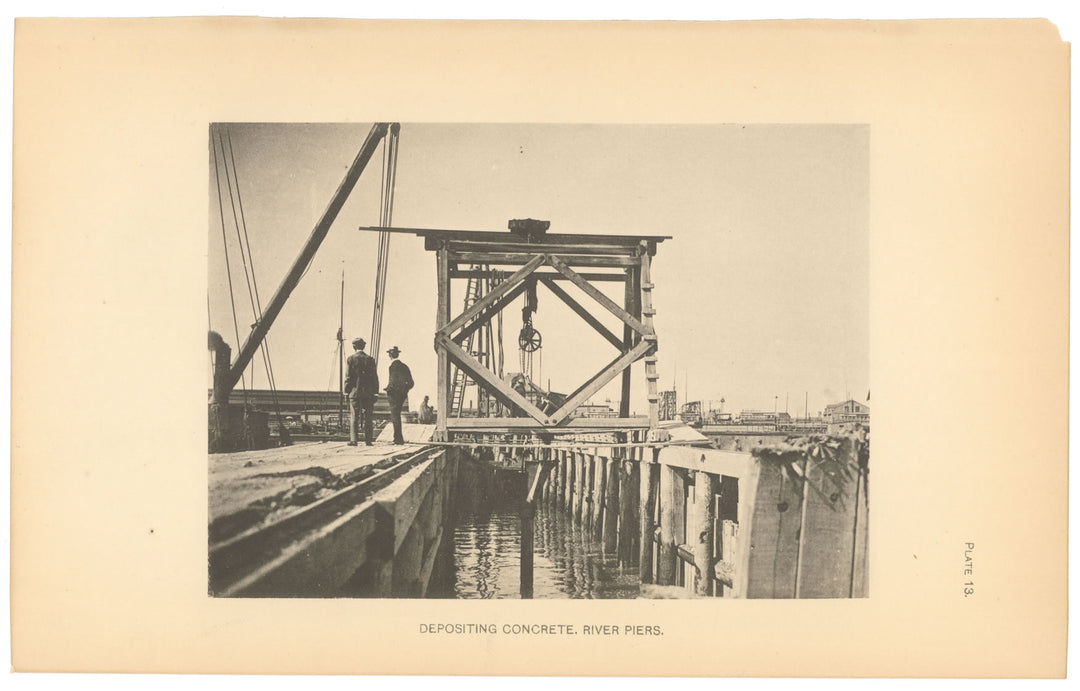 BTC Report 06 1900 Plate 13: Charlestown Bridge Concrete for Piers (Massachusetts)