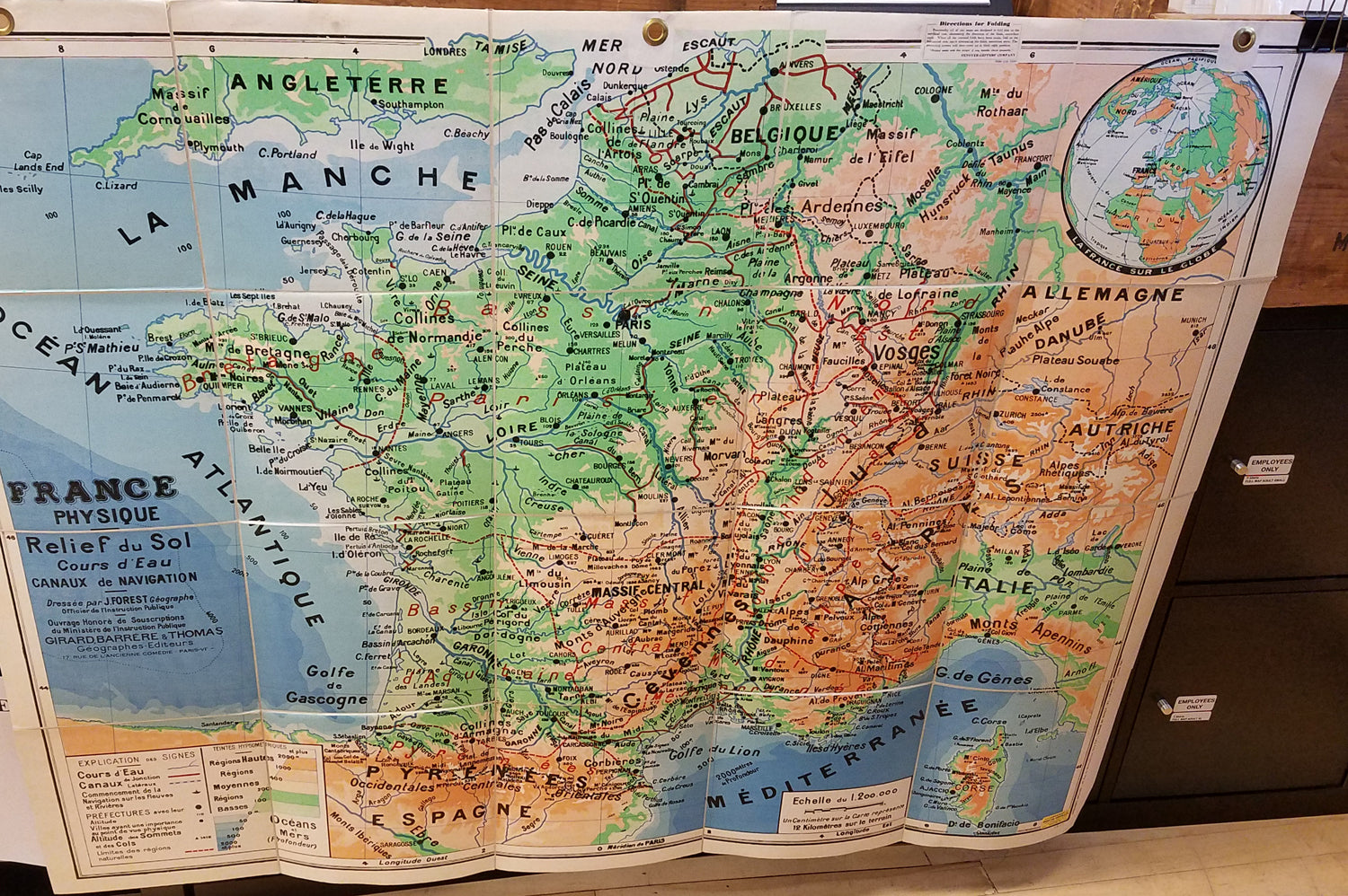France (Physical Geography) 1961 – WardMaps LLC