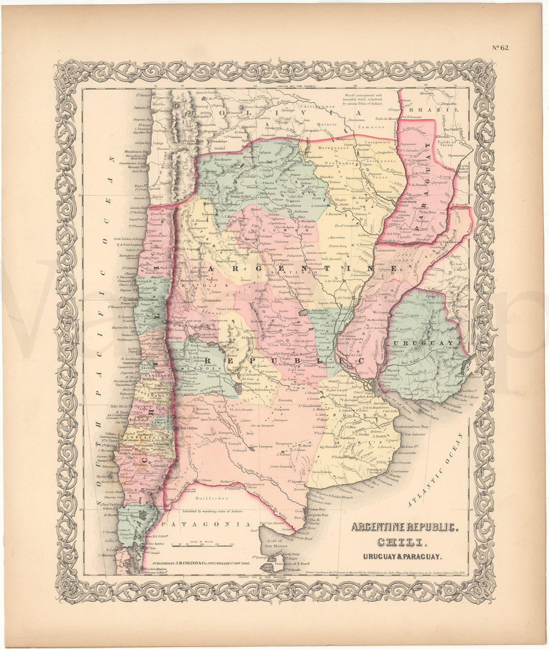 Argentina, Chile, Paraguay, and Uruguay 1856