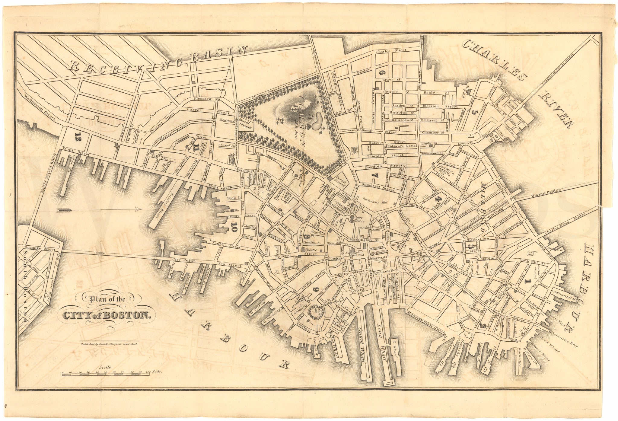 Boston, Massachusetts 1828 WardMaps LLC