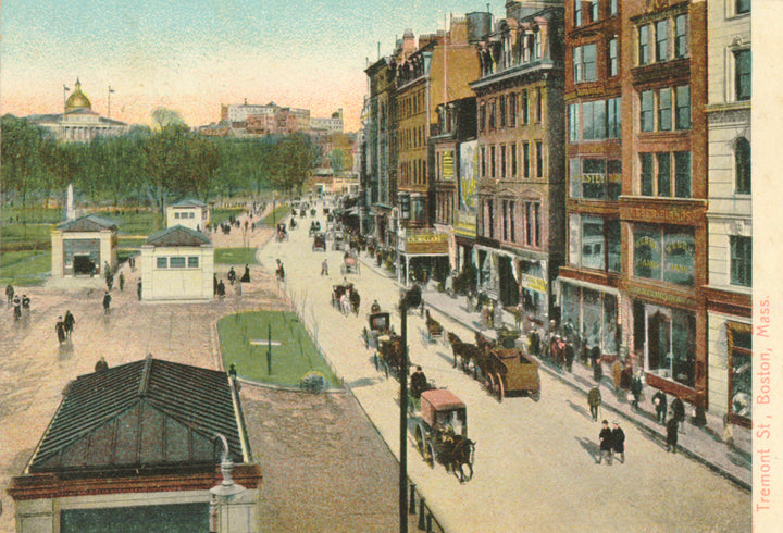 Boylston Station Head Houses and Tremont Street, Boston, Massachusetts