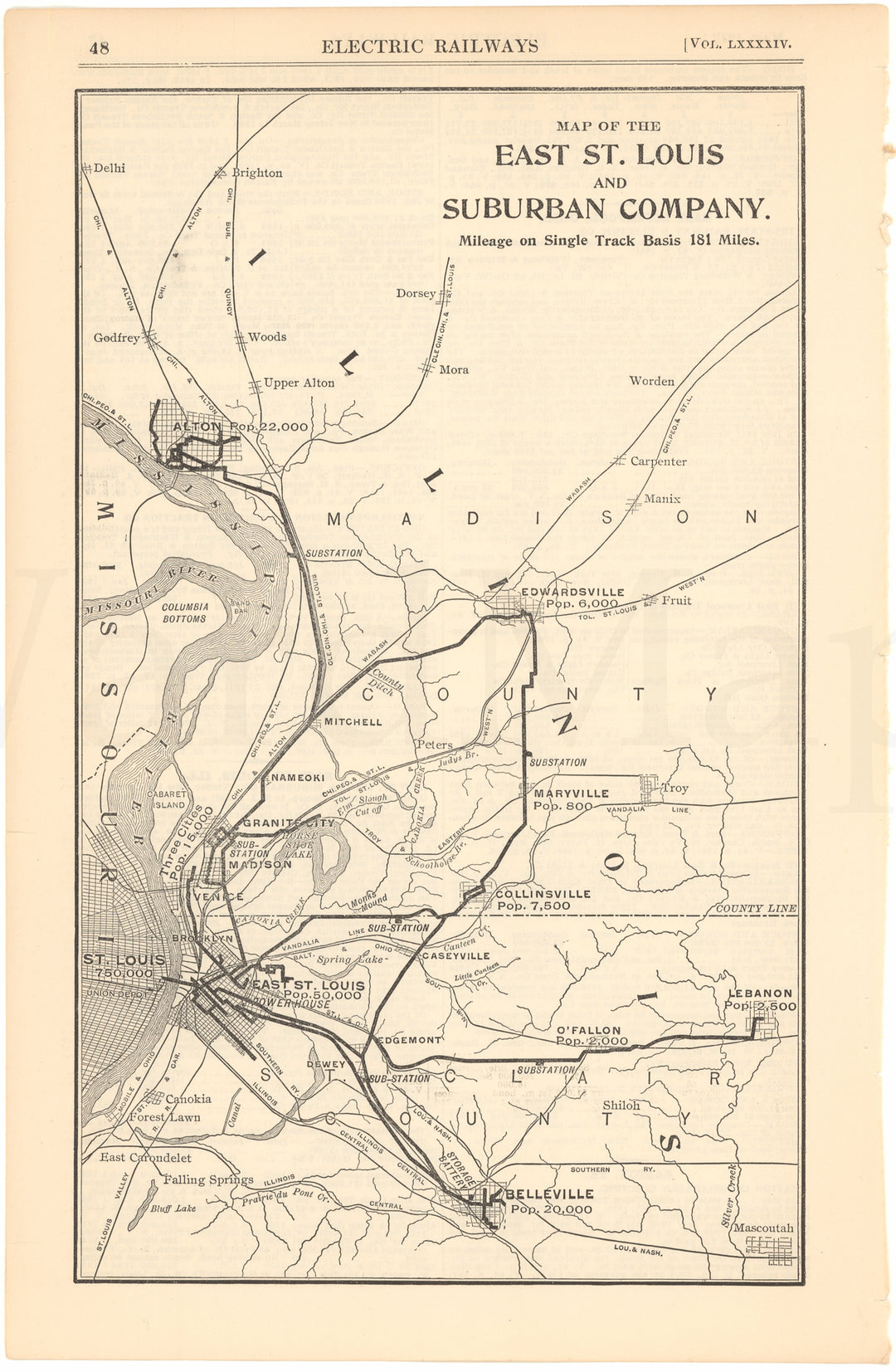 East Saint Louis and Suburban Co., Illinois 1912