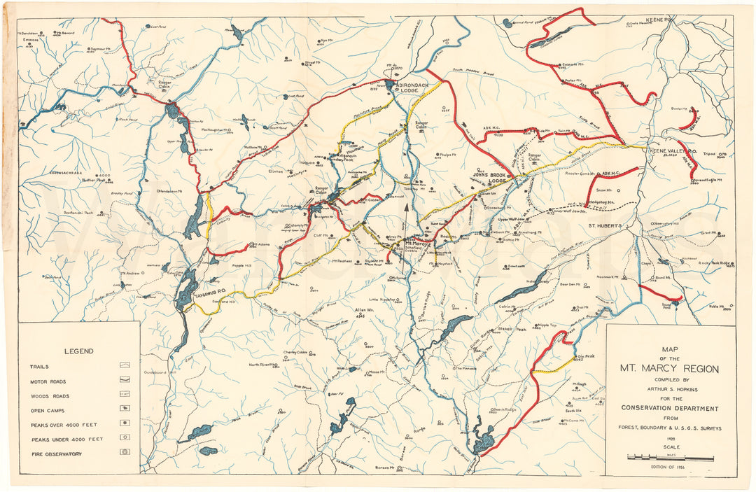 Adirondacks, New York 1956: Mount Marcy Region