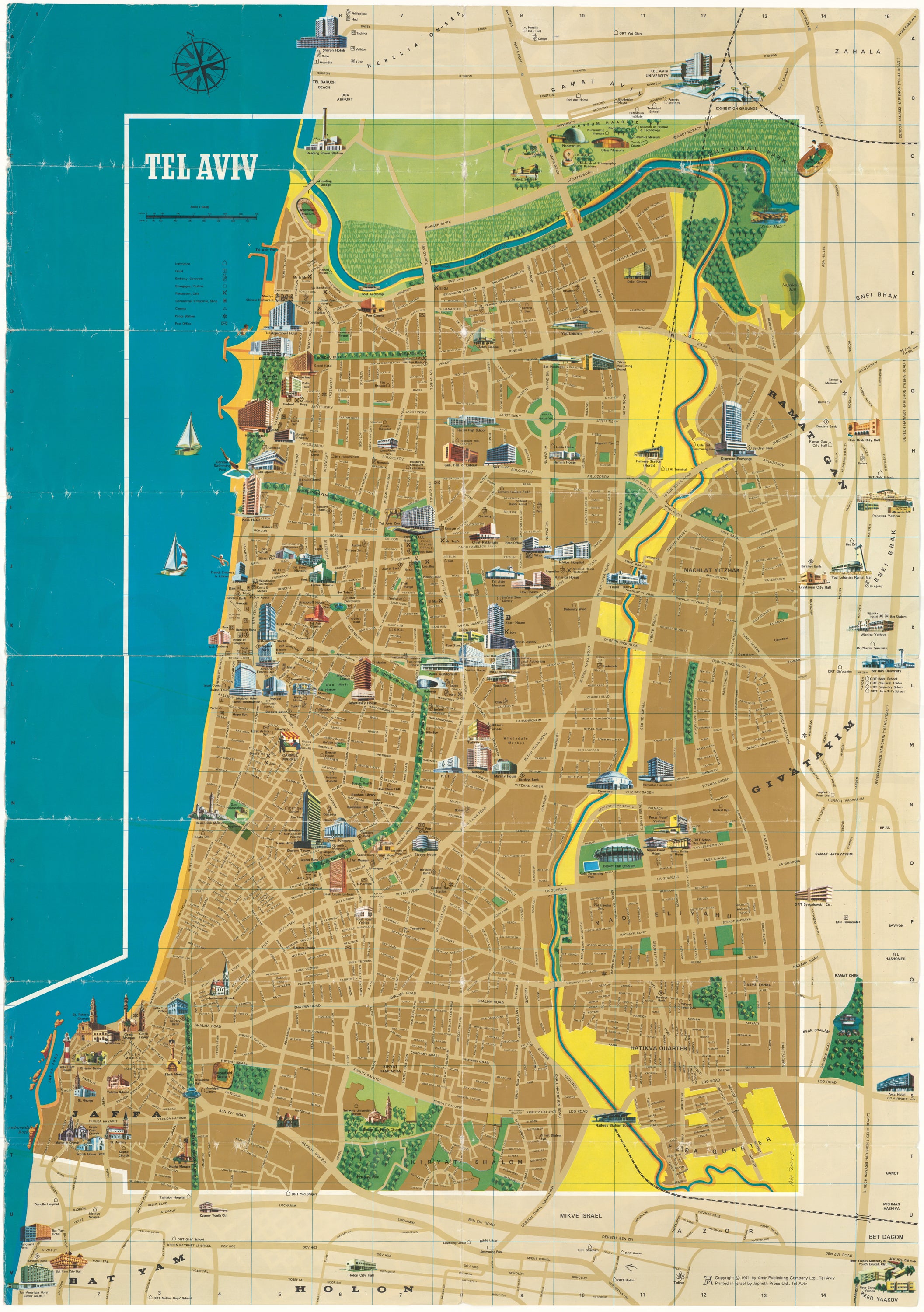 Tel Aviv, Israel 1971 – WardMaps LLC