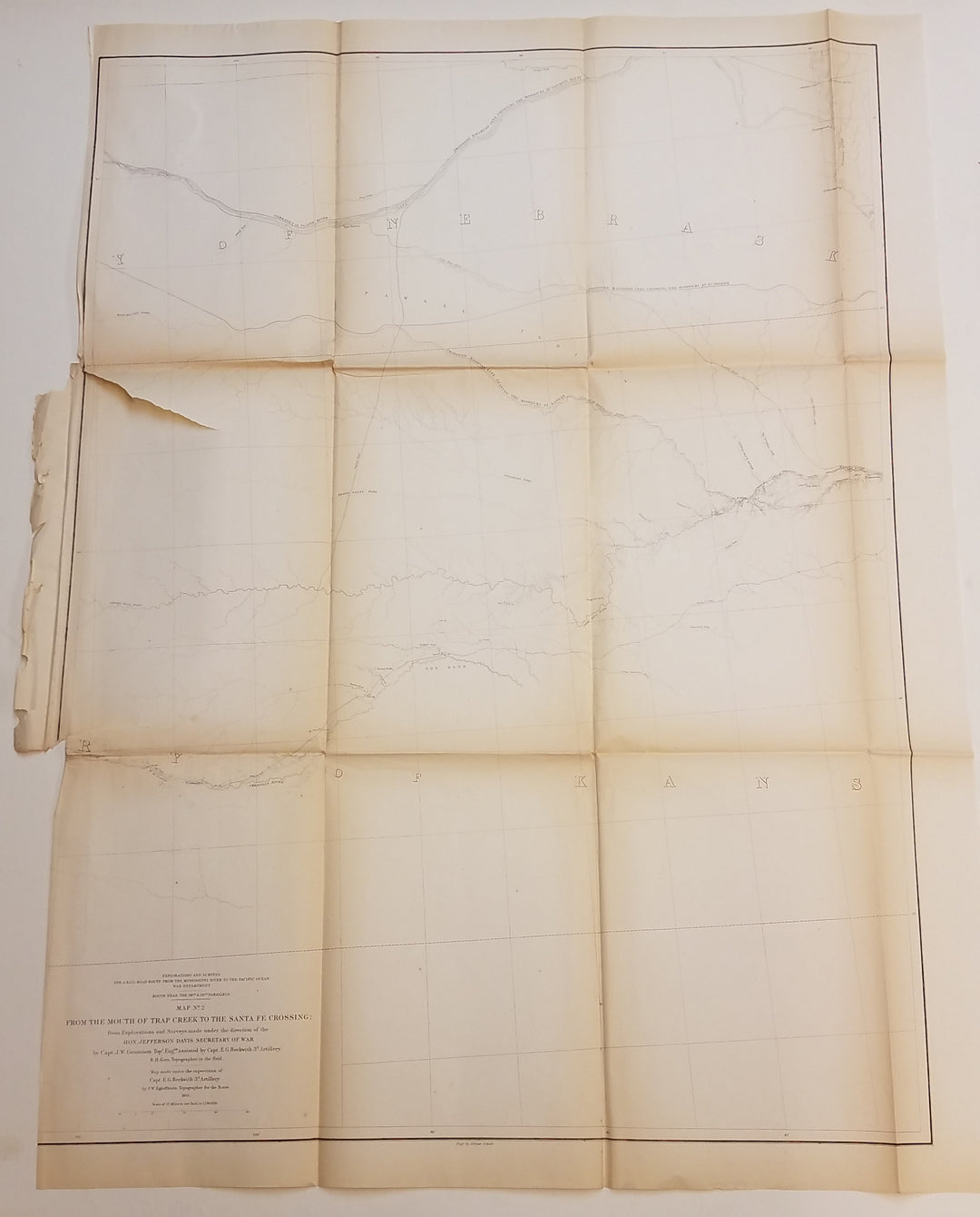 Mouth of Trap Creek to The Santa Fe Crossing (Nebraska & Kansas) 1855