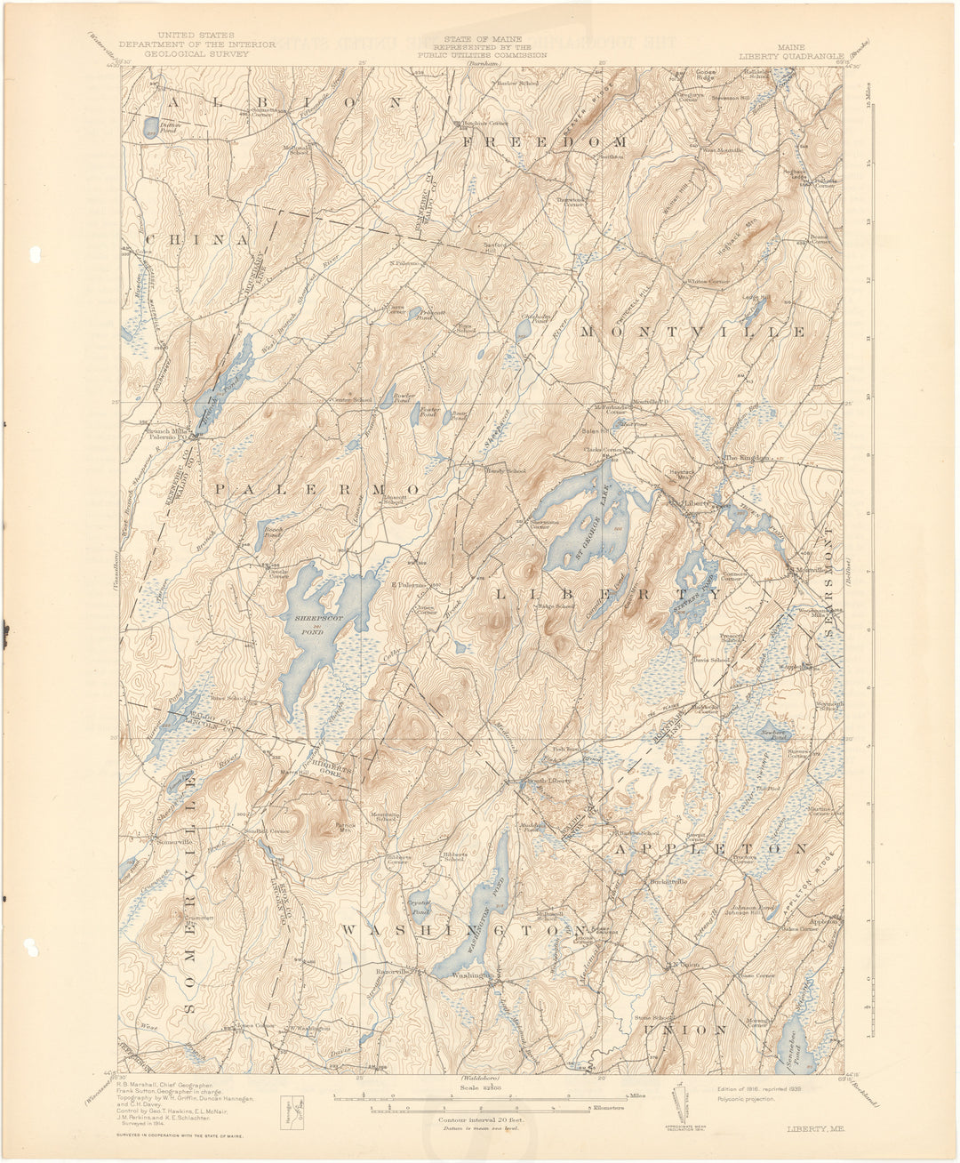 USGS Maine: Liberty Sheet 1939