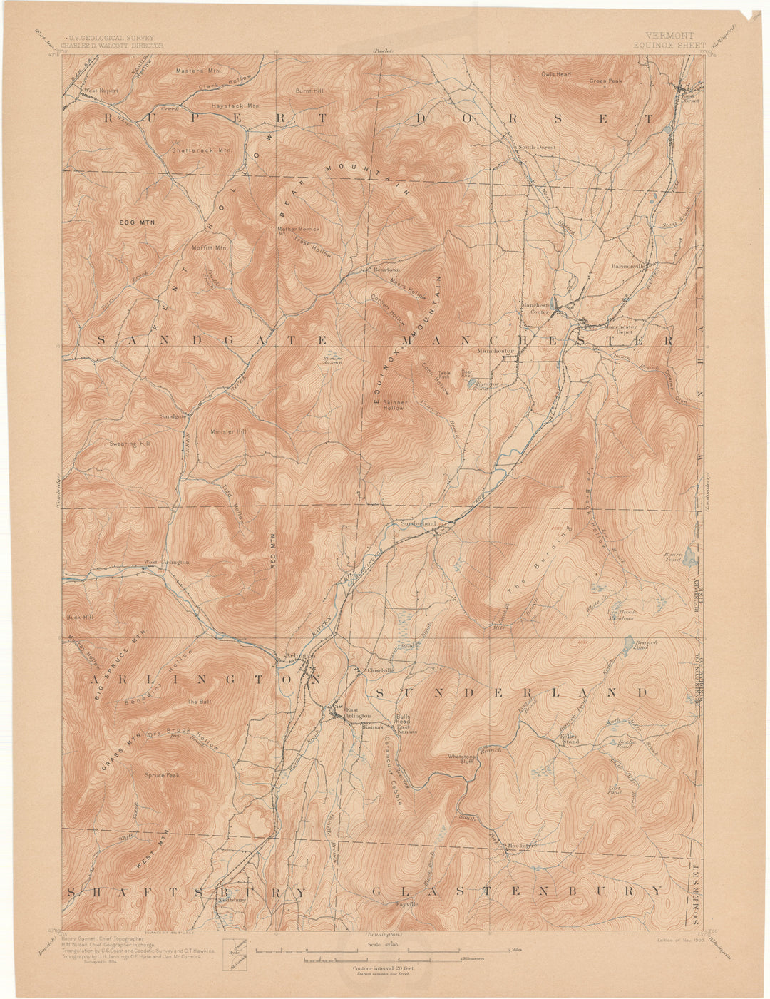 USGS Vermont: Equinox Sheet 1900