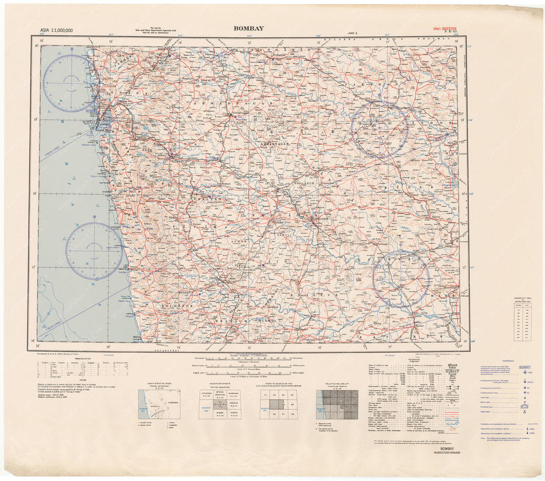 India: Maharashtra and Bombay Region 1943