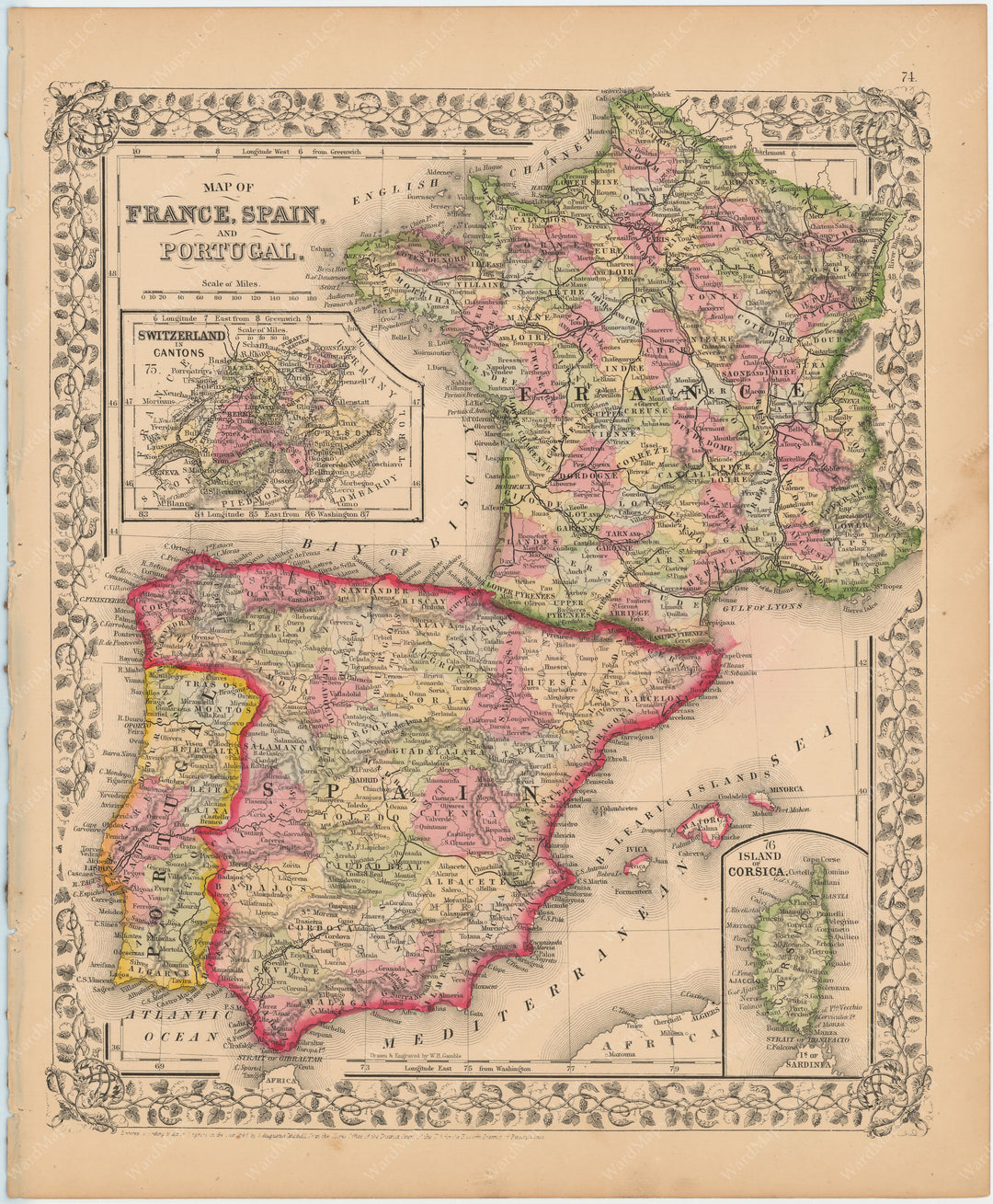 France, Portugal, and Spain 1867