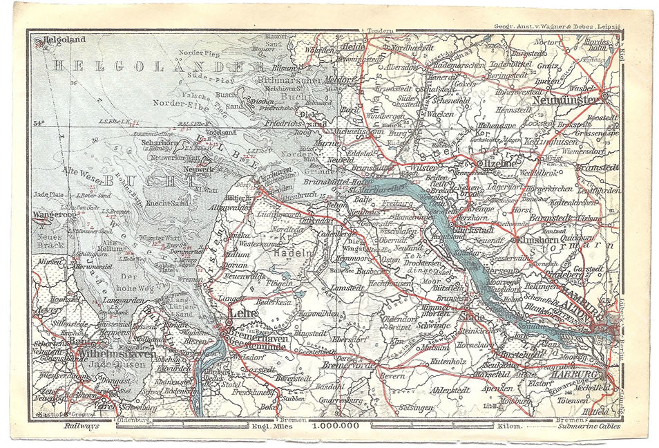 Elbe River Delta Region, Germany 1913