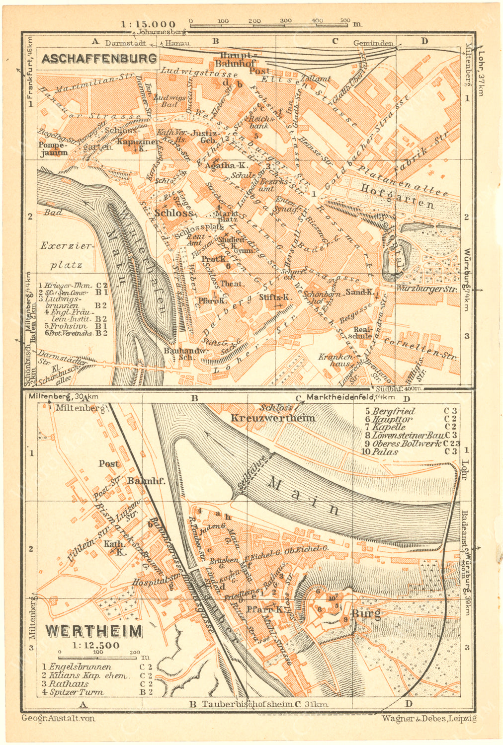 Aschaffenburg and Wertheim, Germany 1929