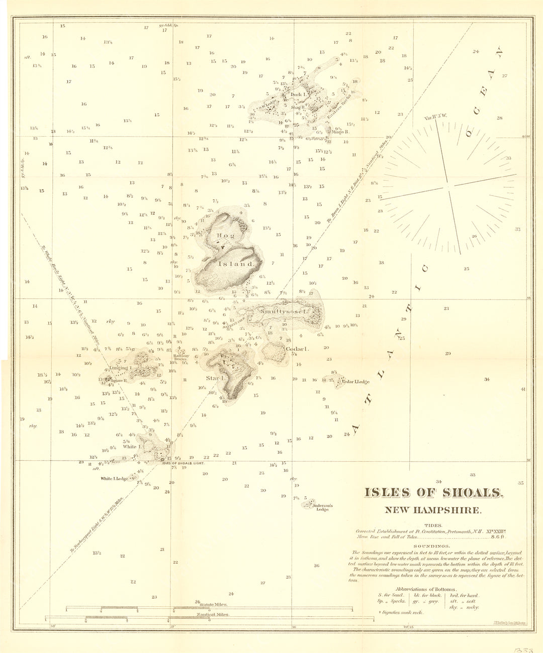 Isle of Shoals, Maine & New Hampshire 1888