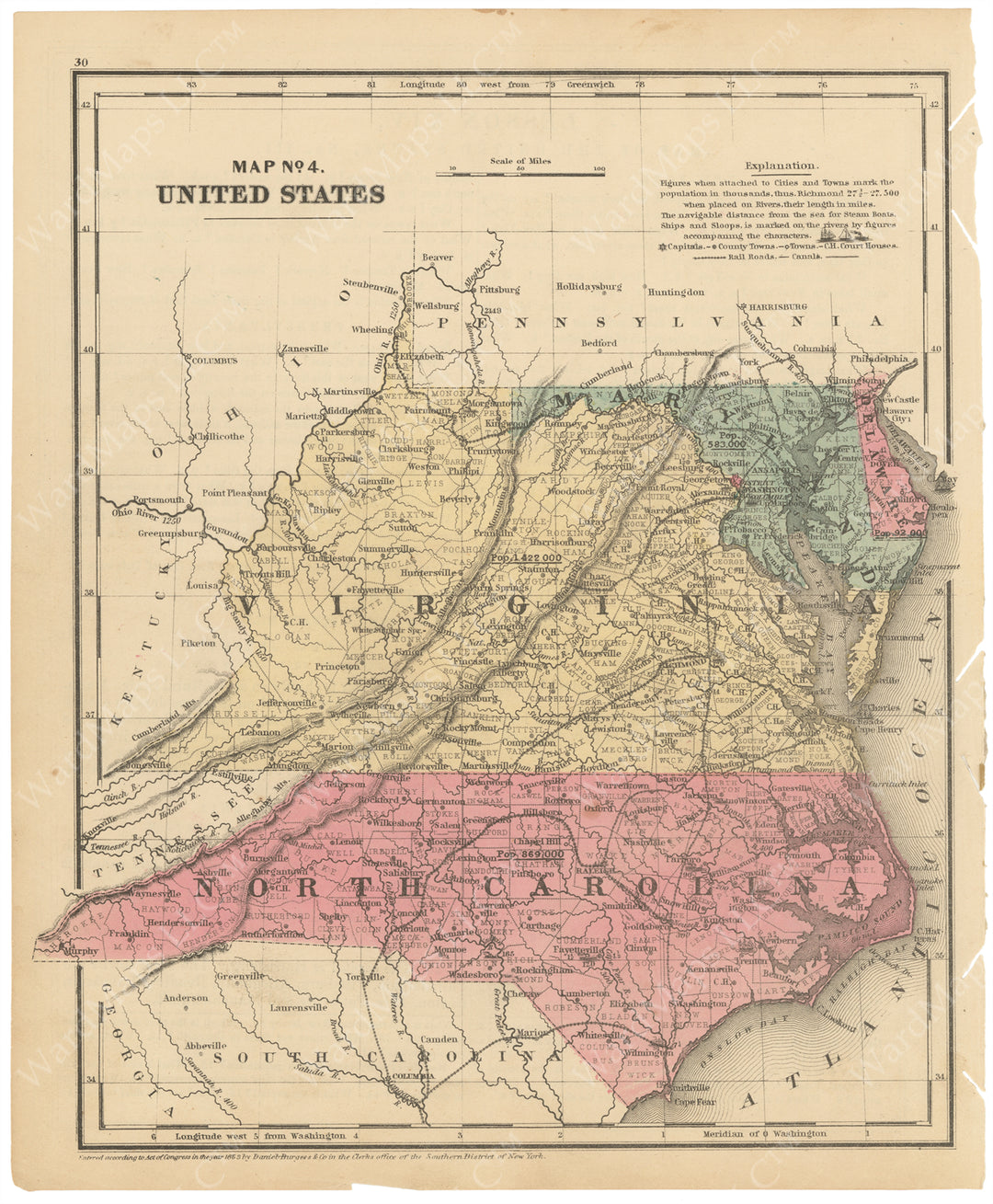 Maryland, North Carolina, and Virginia 1853