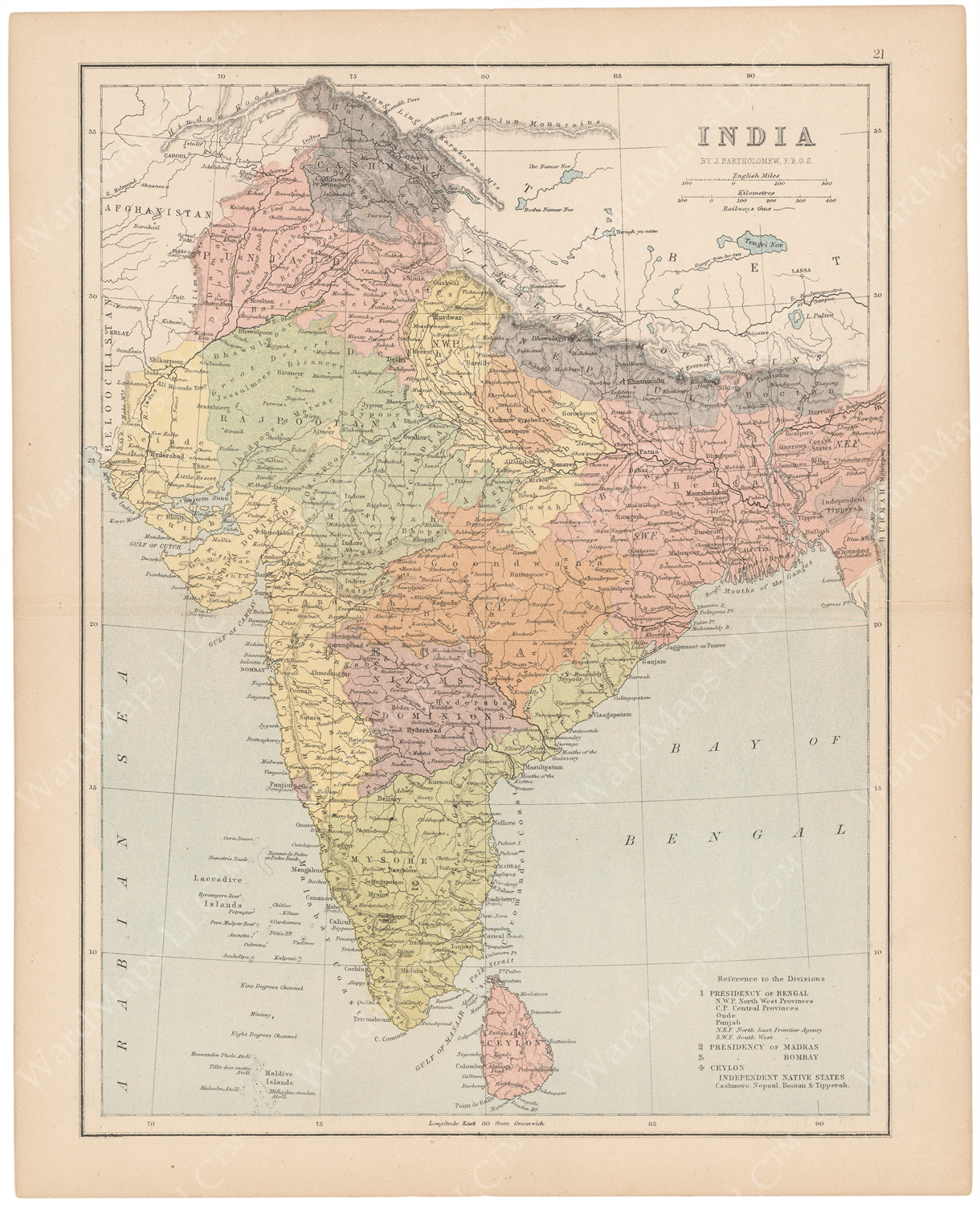 India 1875 – WardMaps LLC