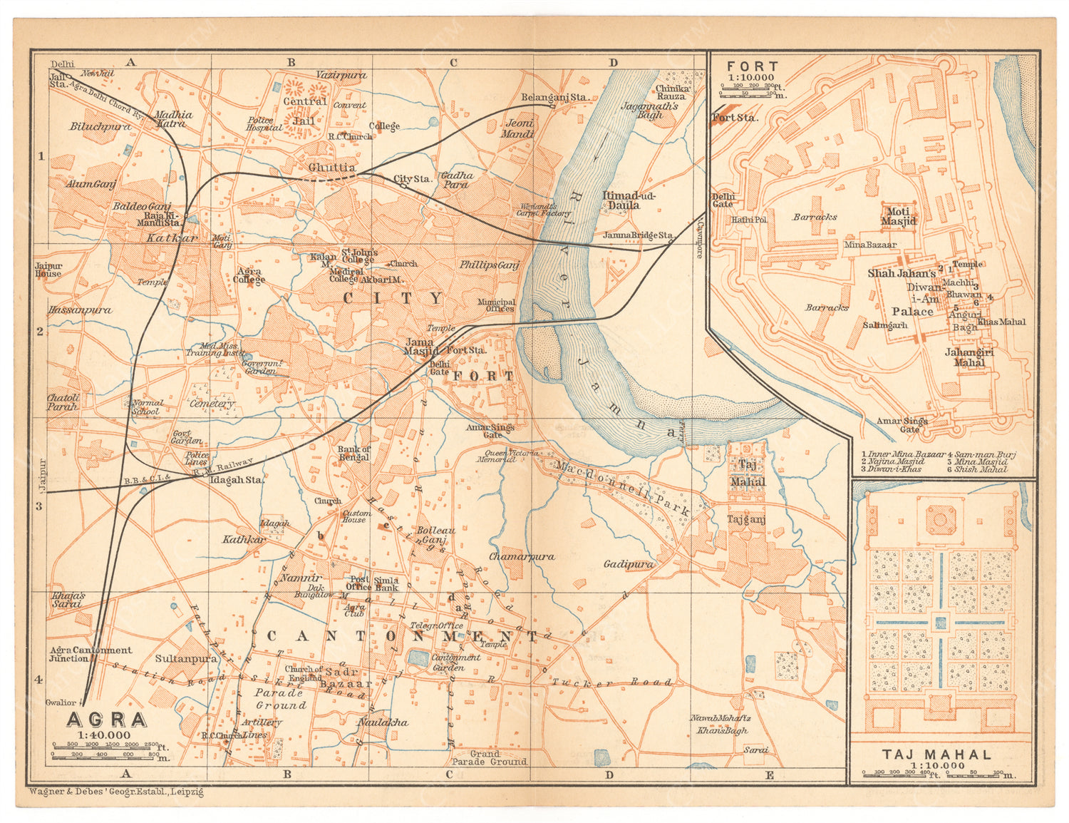 Agra India 1914 WardMaps LLC agra-india-1914-wardmaps-llc