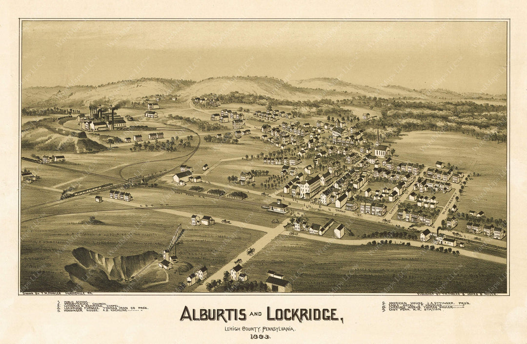 Alburtis and Lockridge, Pennsylvania 1893