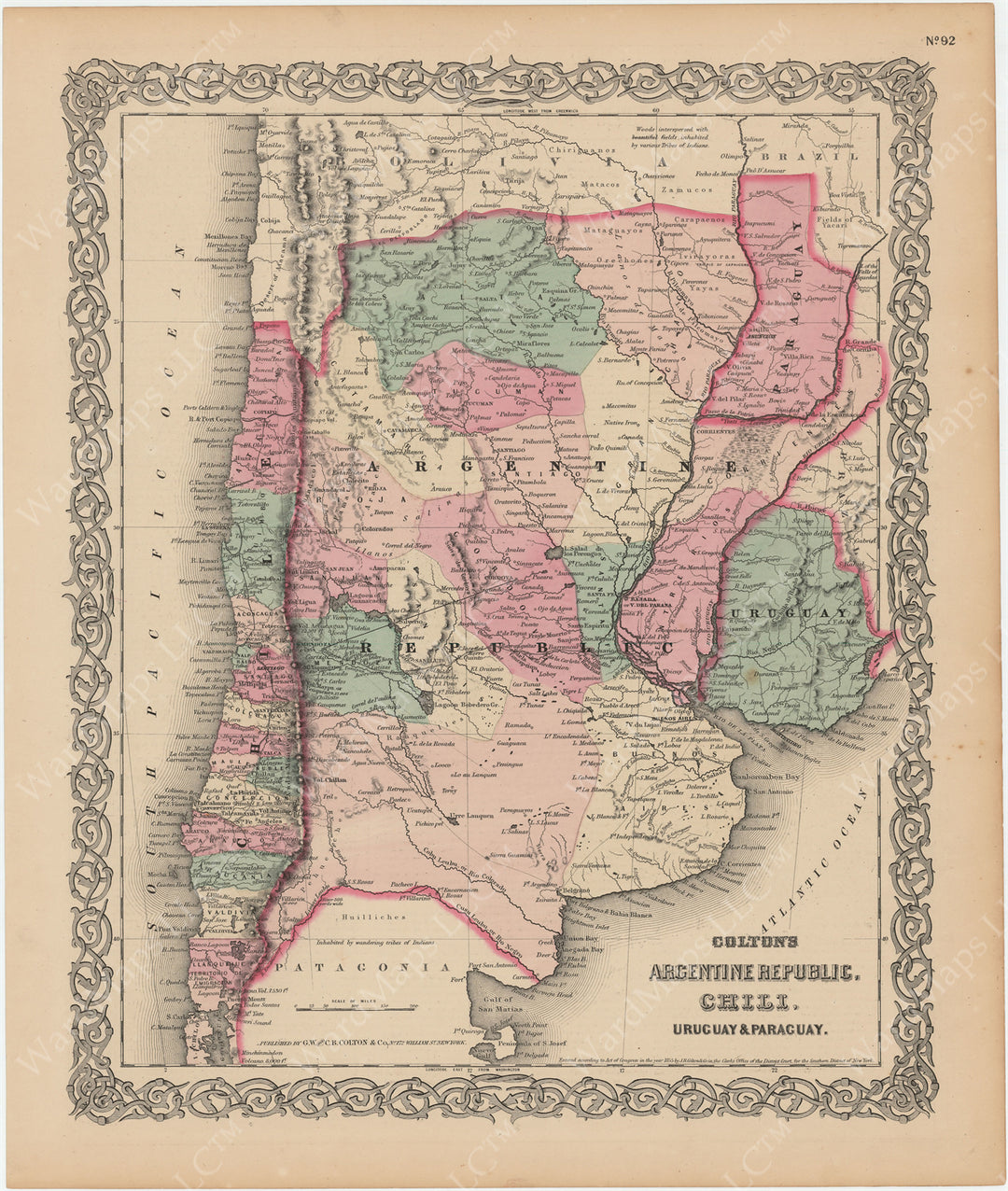 Argentina, Chile, Paraguay, and Uruguay 1855