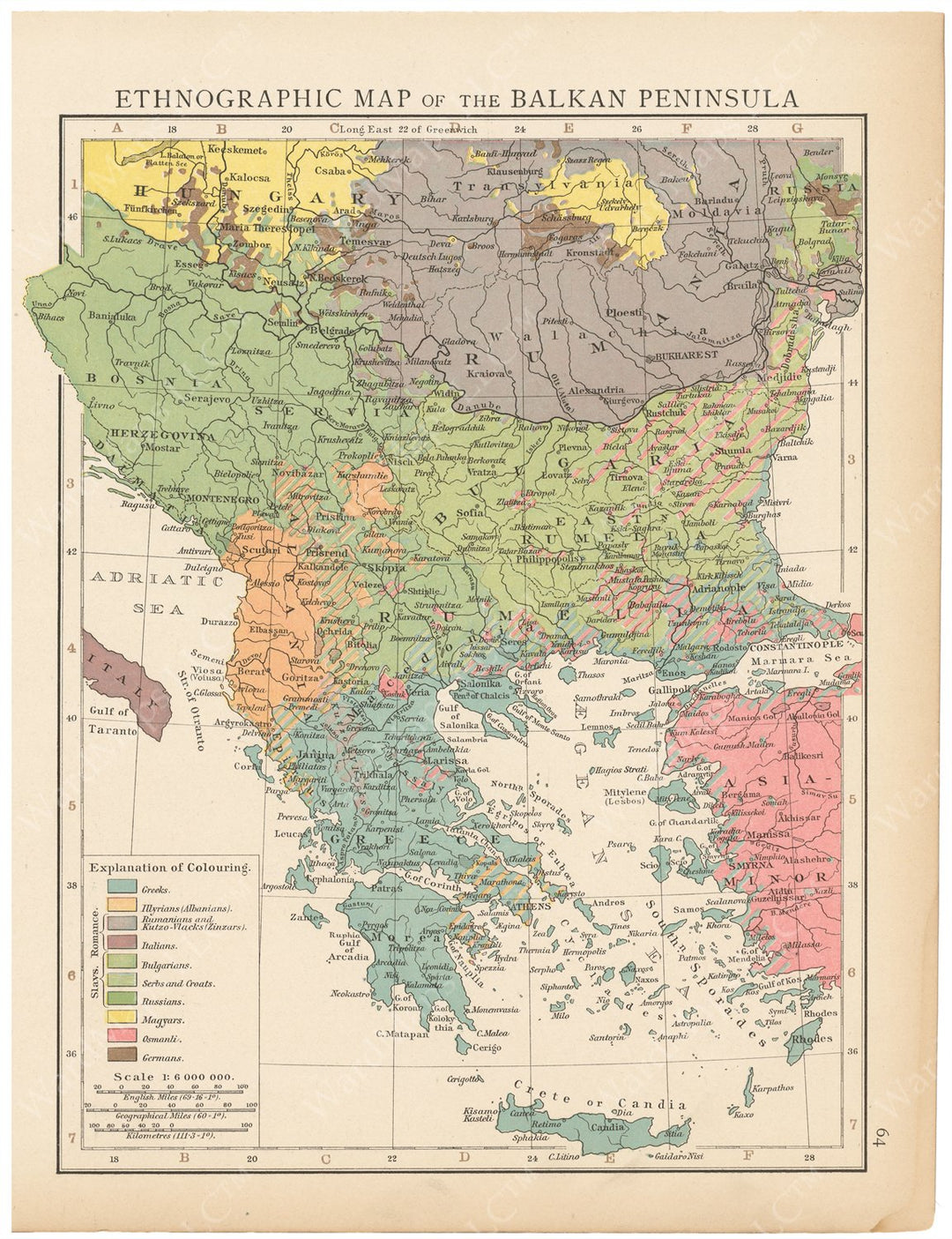 Balkan Peninsula 1895: Ethnographic