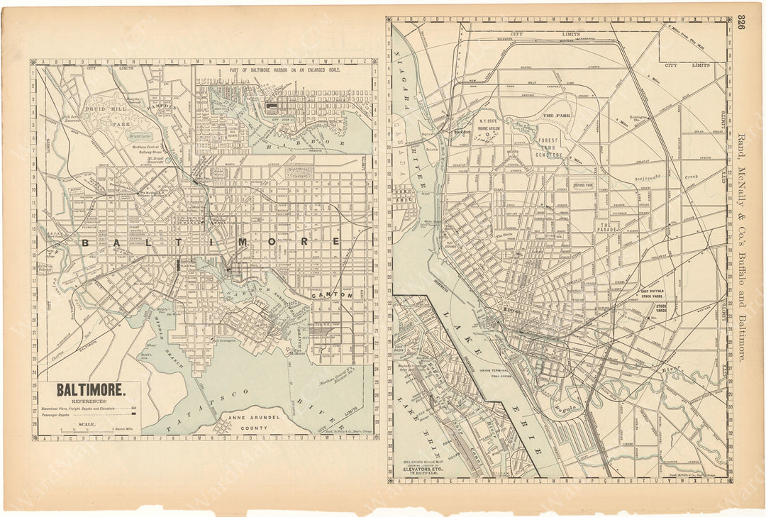 Baltimore, Maryland and Buffalo, New York 1892