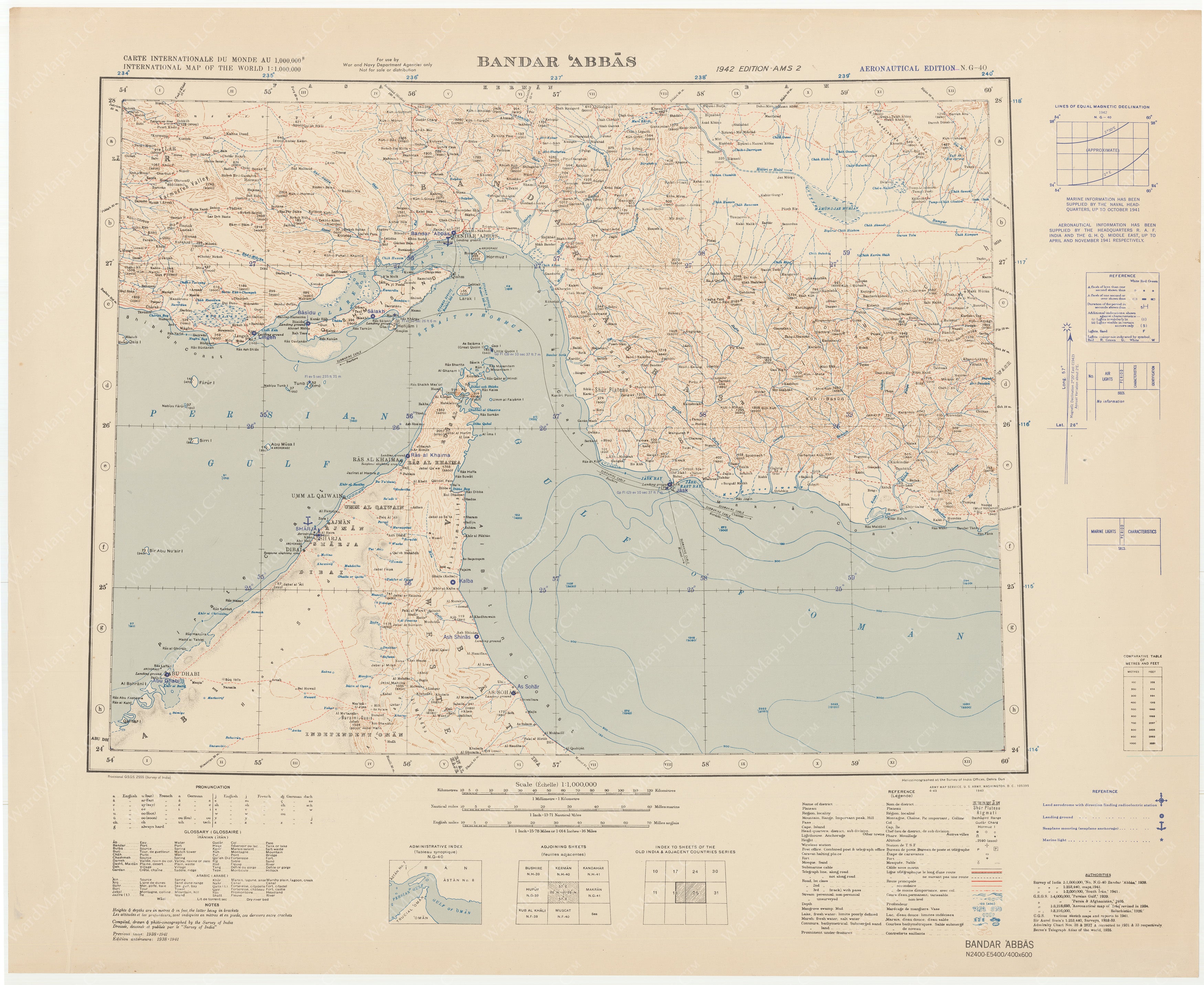 Strait of Hormuz 1943 WardMaps LLC