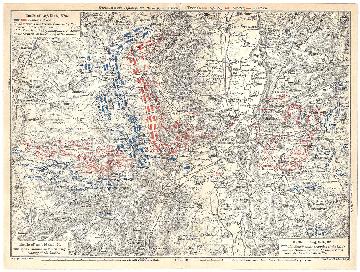 Metz, France Battle of Metz Aug. 18 1870 WardMaps LLC
