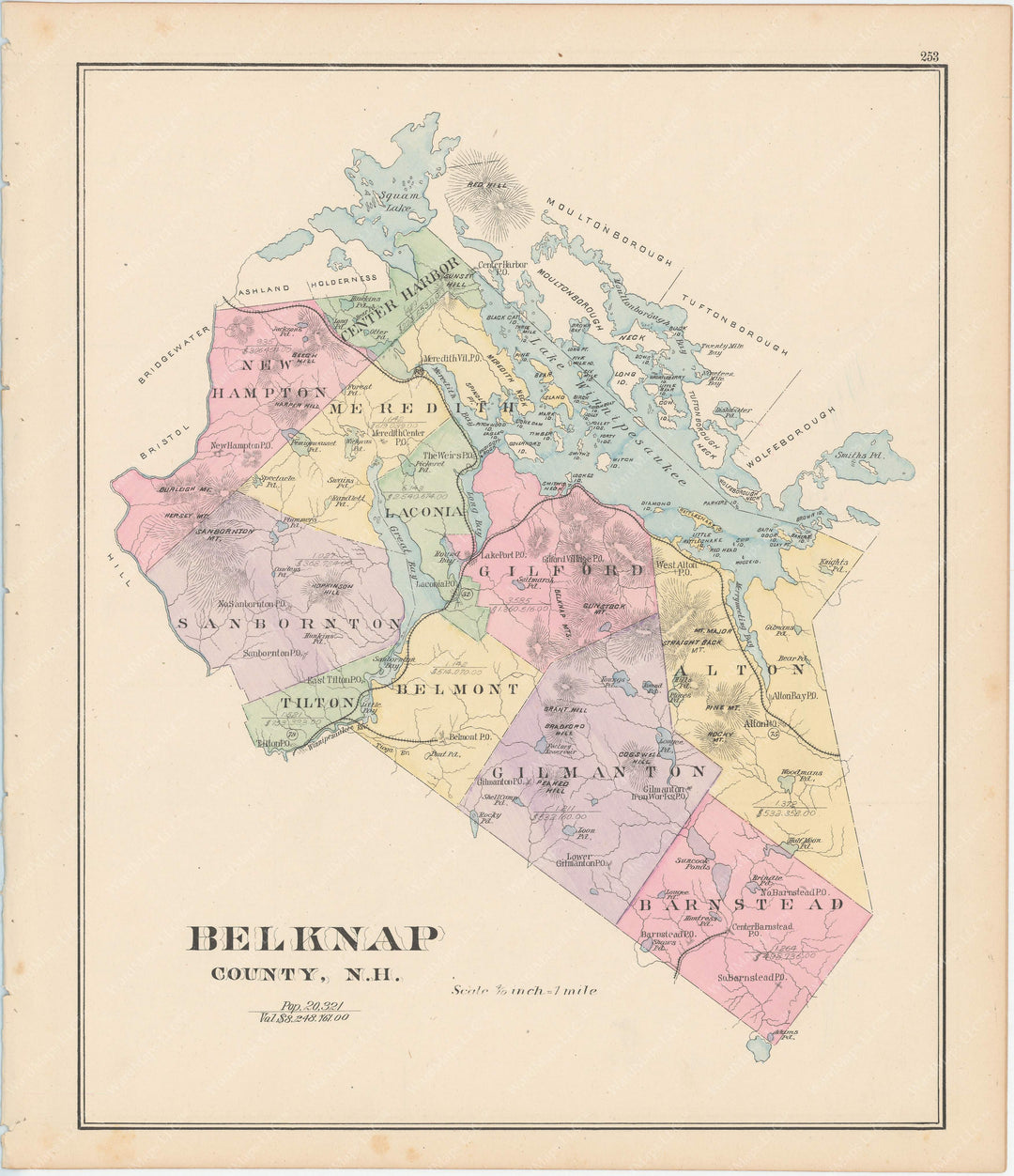 Belknap County and Lake Winnipesaukee, New Hampshire 1892