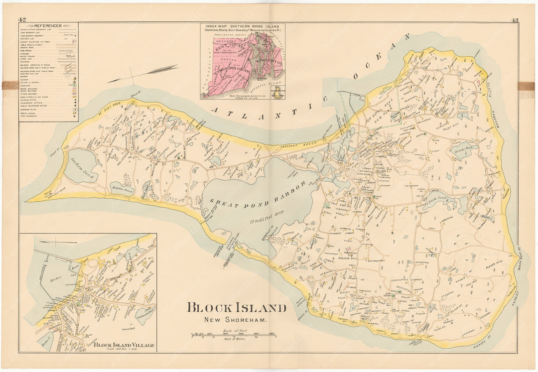 Block Island, Rhode Island 1895
