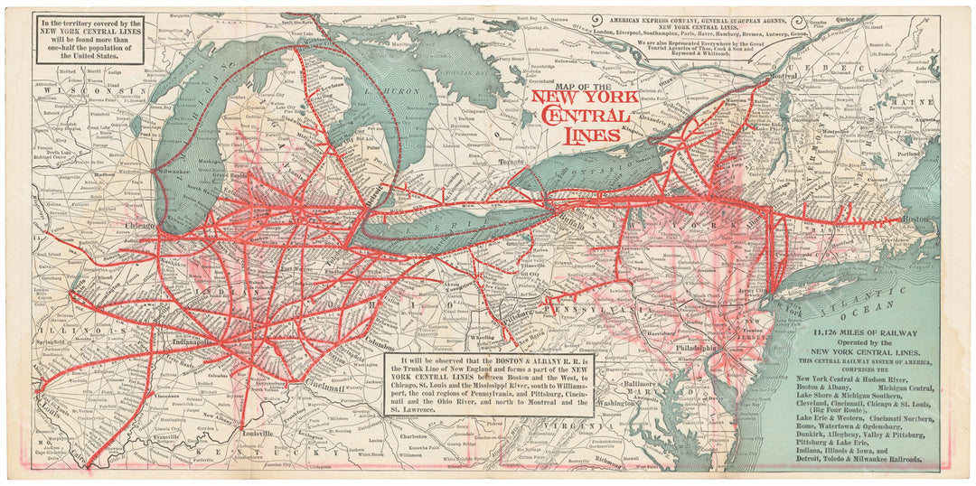 New York Central Railroad Lines 1904