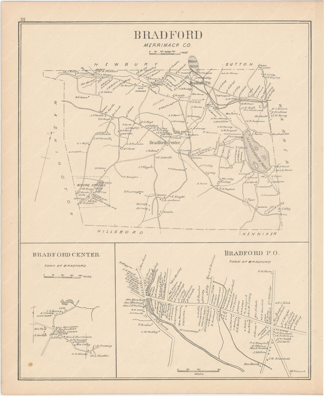 Bradford, New Hampshire 1892